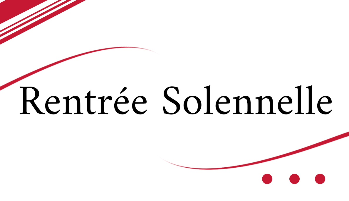 Promotion 2026-2027 - rentrée solennelle